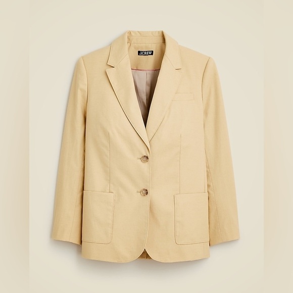 J Crew Relaxed patch-pocket blazer in cotton blend CC326 - Picture 4 of 5